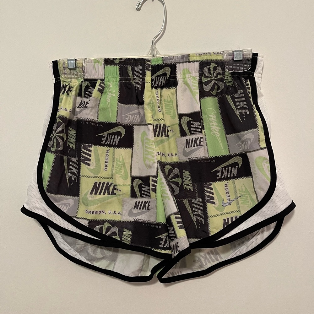 Green Nike Dri Fit Patchwork Logo Shorts | S
